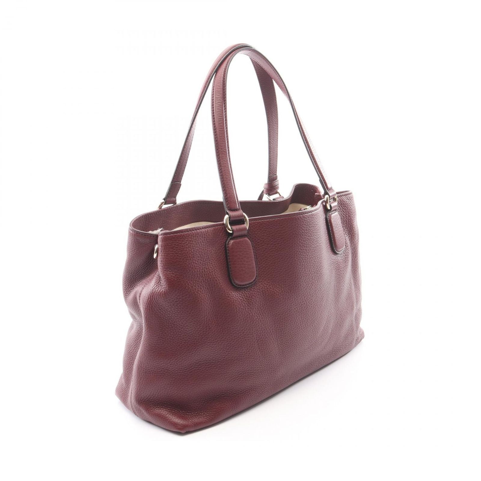 Gucci Tote Soho Interlocking 2-Way Bordeaux Leather Fringe — view 2