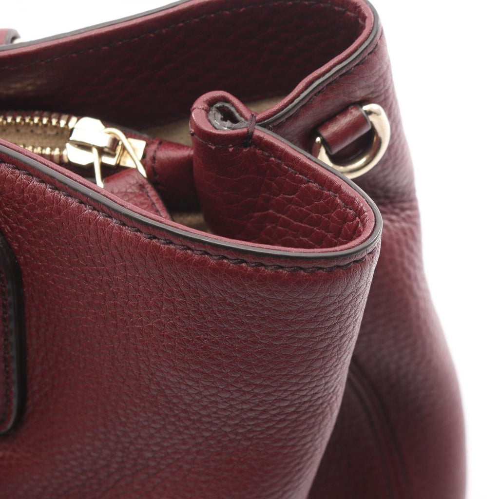 Gucci Tote Soho Interlocking 2-Way Bordeaux Leather Fringe — view 7