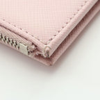 Prada Bifold Wallet Saffiano Triang Pink Leather Triangle Logo — view 6