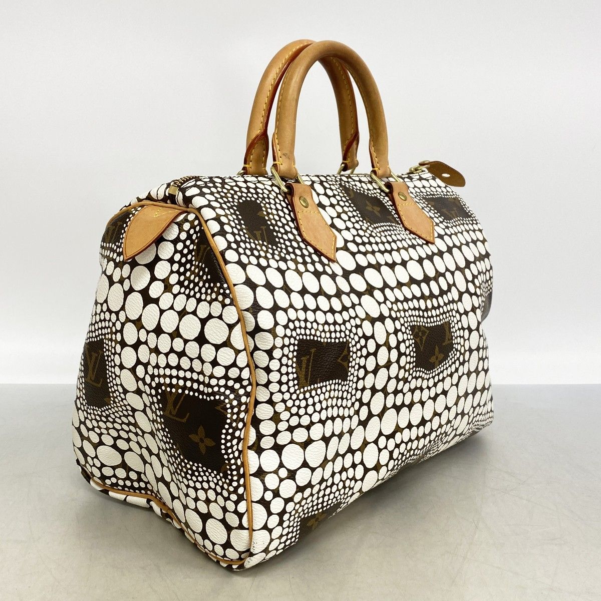 Louis Vuitton Handbag Monogram Town Yayoi Kusama Collaboration Speedy 30 Blanc — view 2