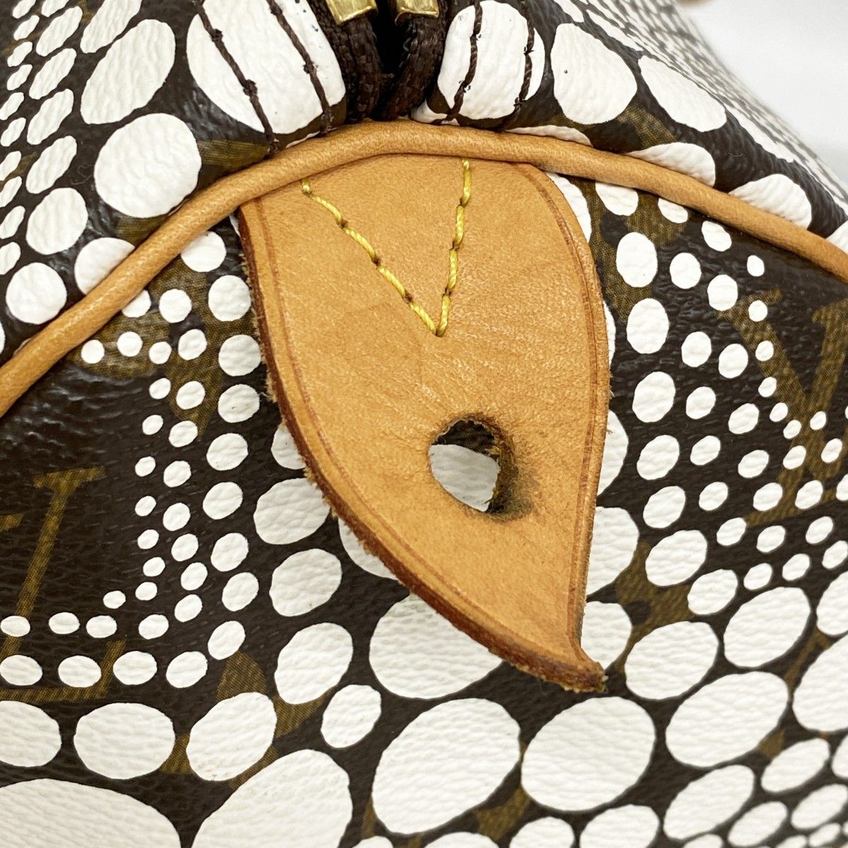 Louis Vuitton Handbag Monogram Town Yayoi Kusama Collaboration Speedy 30 Blanc — view 8