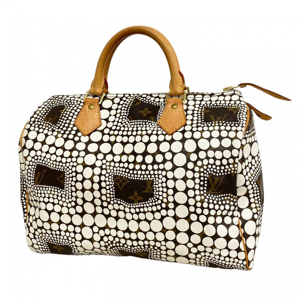 Louis Vuitton Handbag Monogram Town Yayoi Kusama Collaboration Speedy 30 Blanc