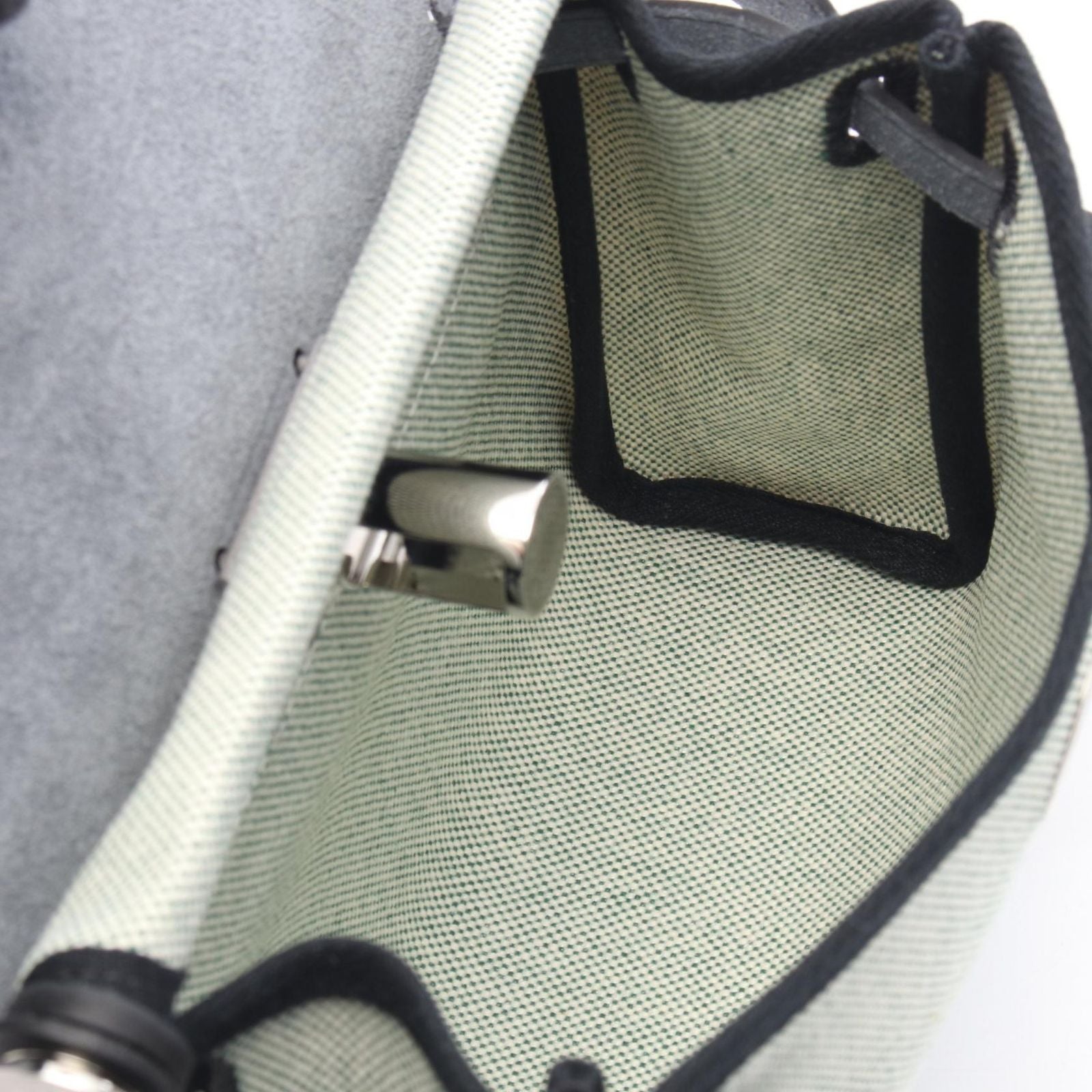 Hermes Shoulder Bag Herbag Zip Mini Vert Moyane Black — view 3