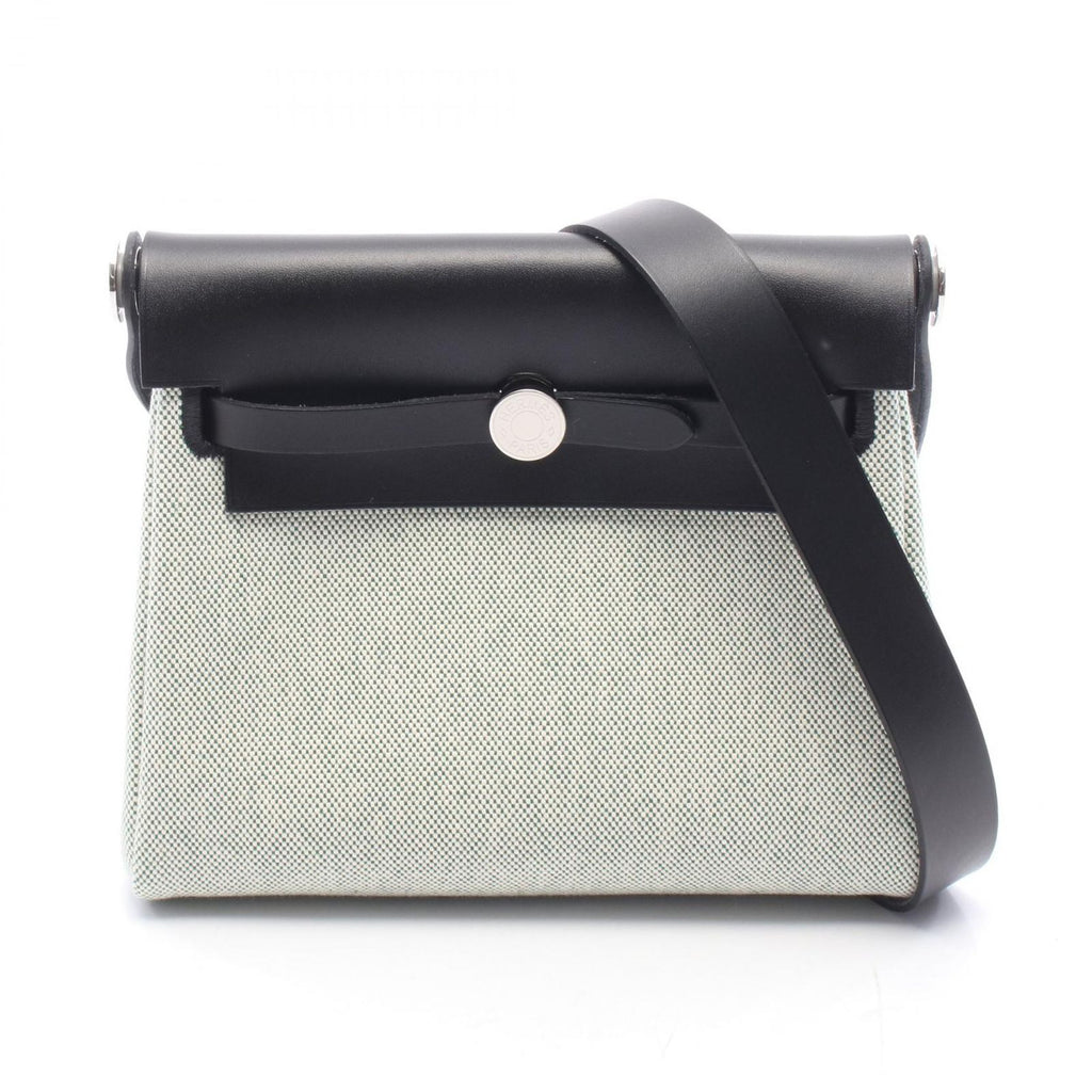 Hermes Shoulder Bag Herbag Zip Mini Vert Moyane Black
