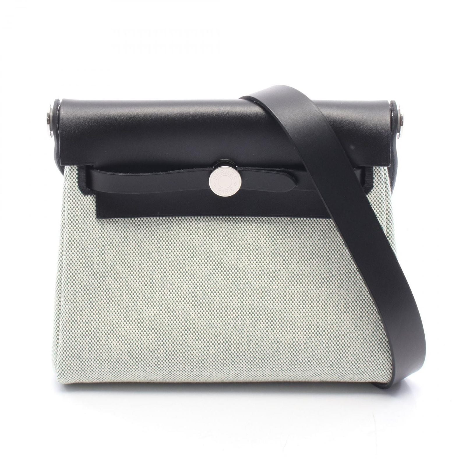 Hermes Shoulder Bag Herbag Zip Mini Vert Moyane Black