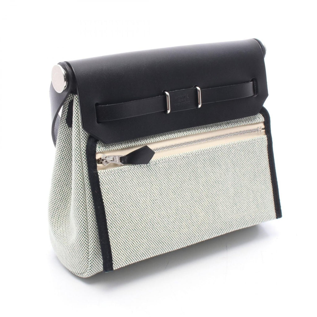 Hermes Shoulder Bag Herbag Zip Mini Vert Moyane Black — view 2