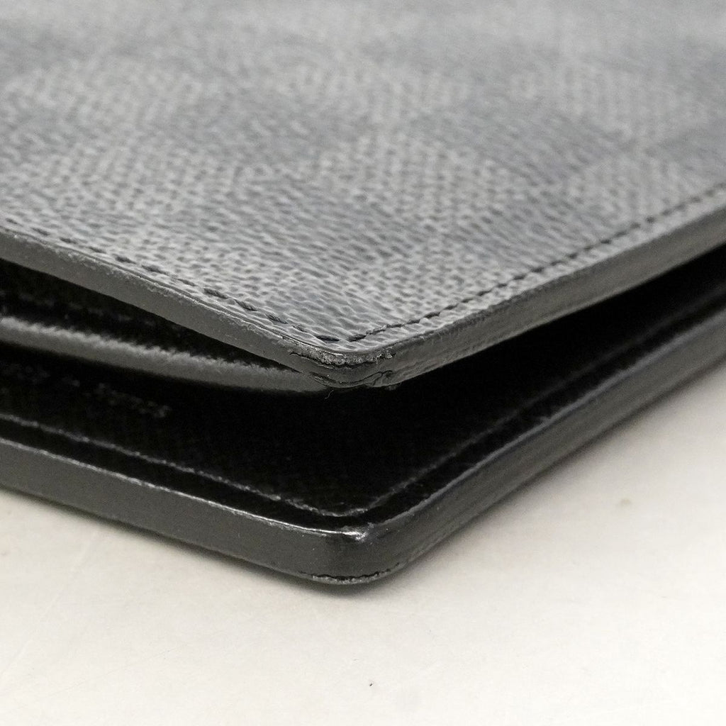 Louis Vuitton Wallet Damier Graphite Portefeuille Brazza Black Gray — view 7