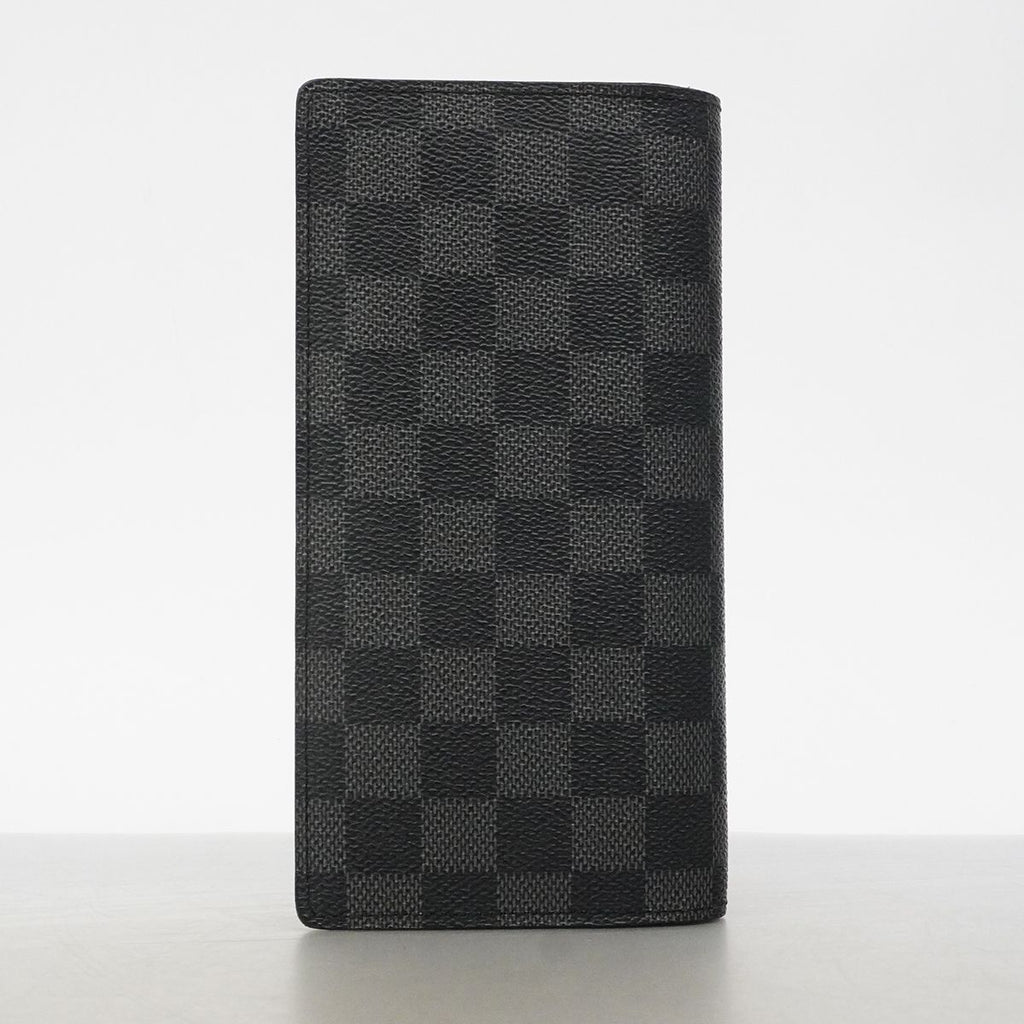Louis Vuitton Wallet Damier Graphite Portefeuille Brazza Black Gray — view 8
