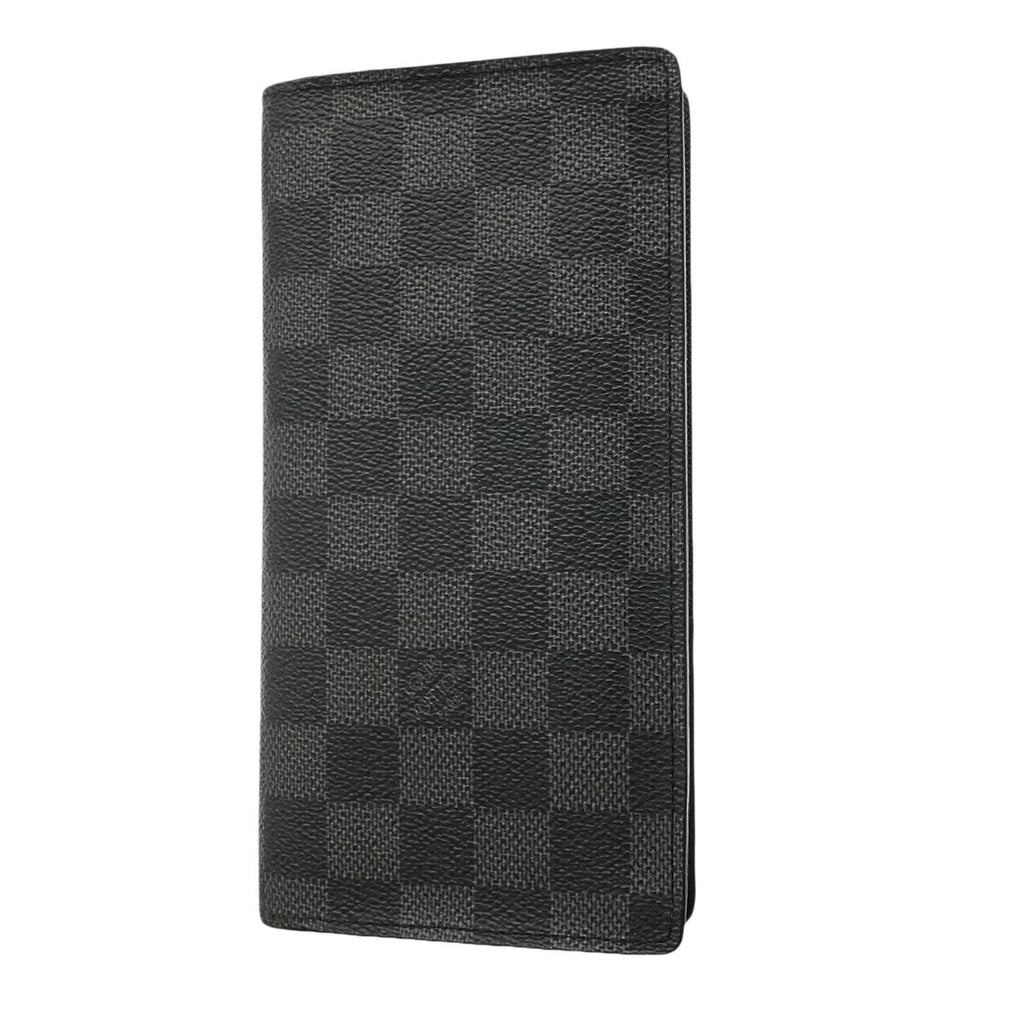 Louis Vuitton Wallet Damier Graphite Portefeuille Brazza Black Gray