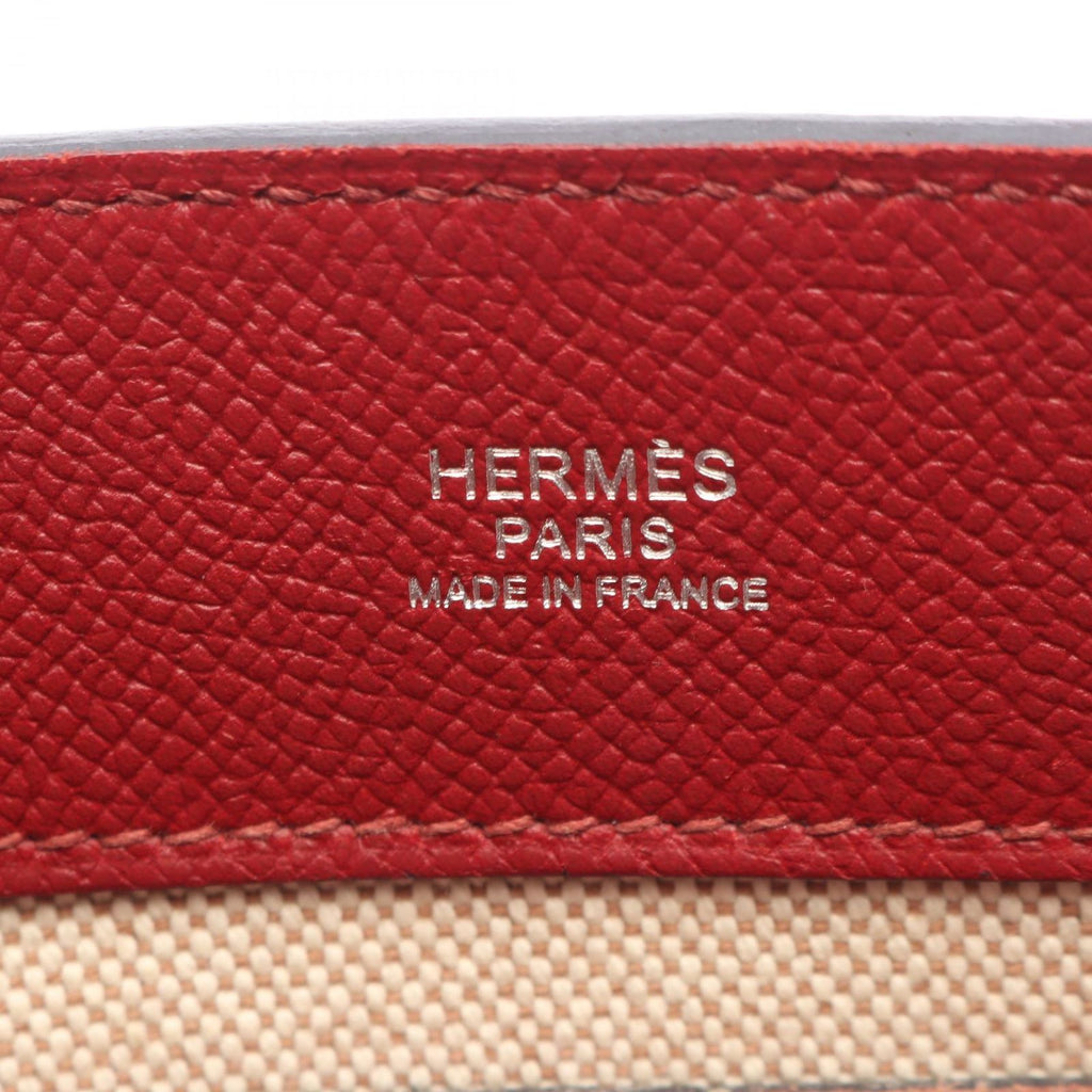 Hermes Handbag Maxi Box Cabas 30 Rouge Grena Calf — view 4