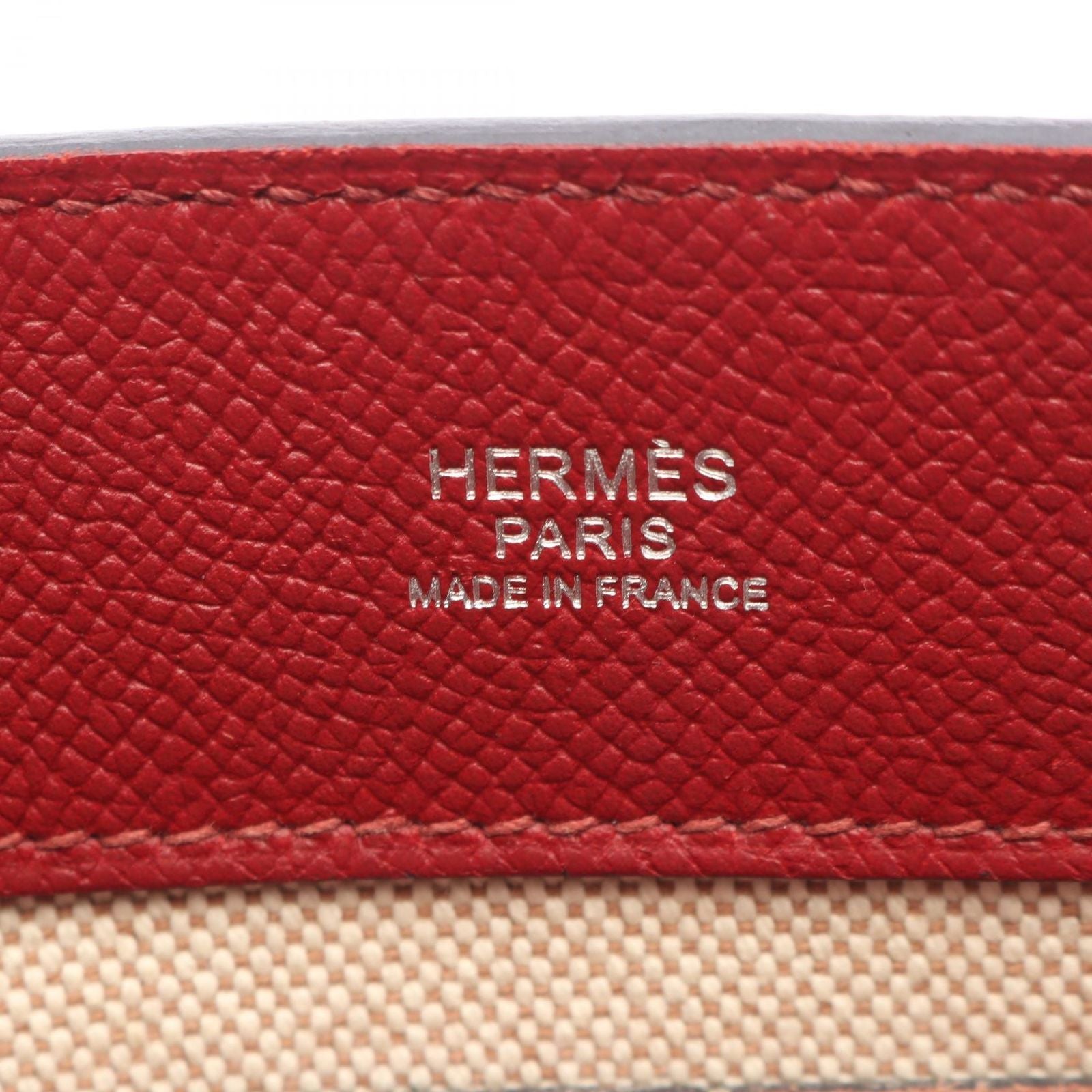 Hermes Handbag Maxi Box Cabas 30 Rouge Grena Calf — view 4