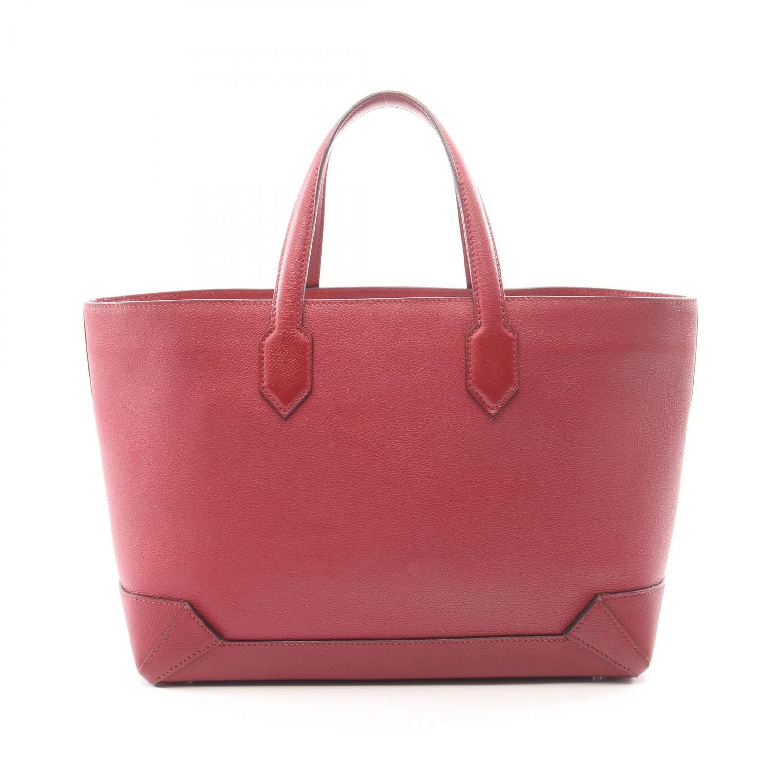 Hermes Handbag Maxi Box Cabas 30 Rouge Grena Calf