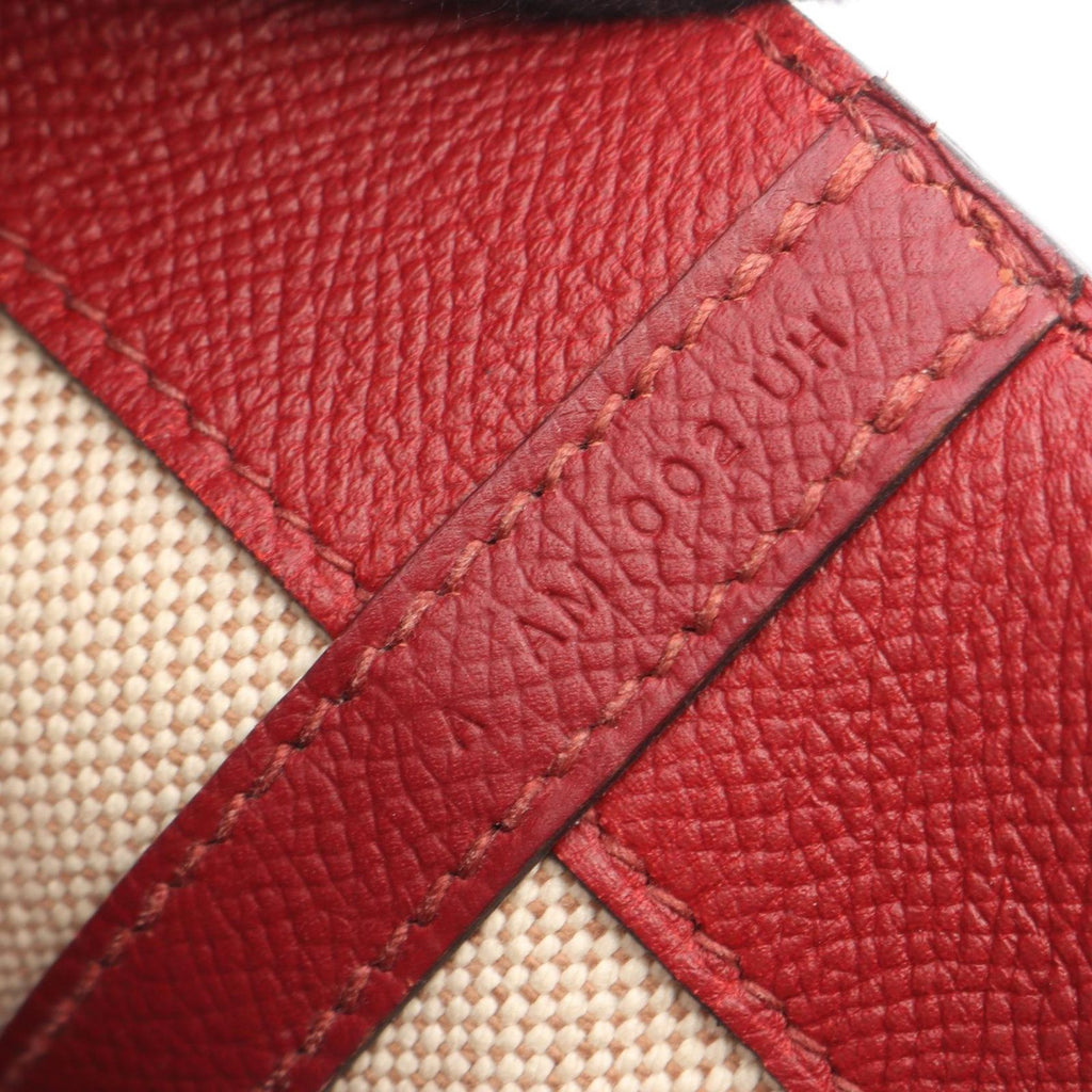 Hermes Handbag Maxi Box Cabas 30 Rouge Grena Calf — view 5