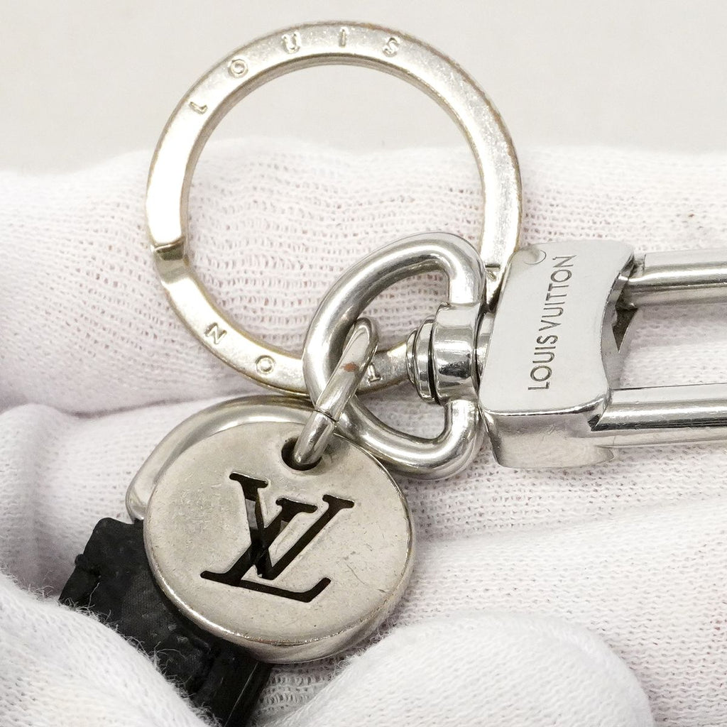 Louis Vuitton Key Holder Charm Monogram Eclipse White Dragonne — view 3