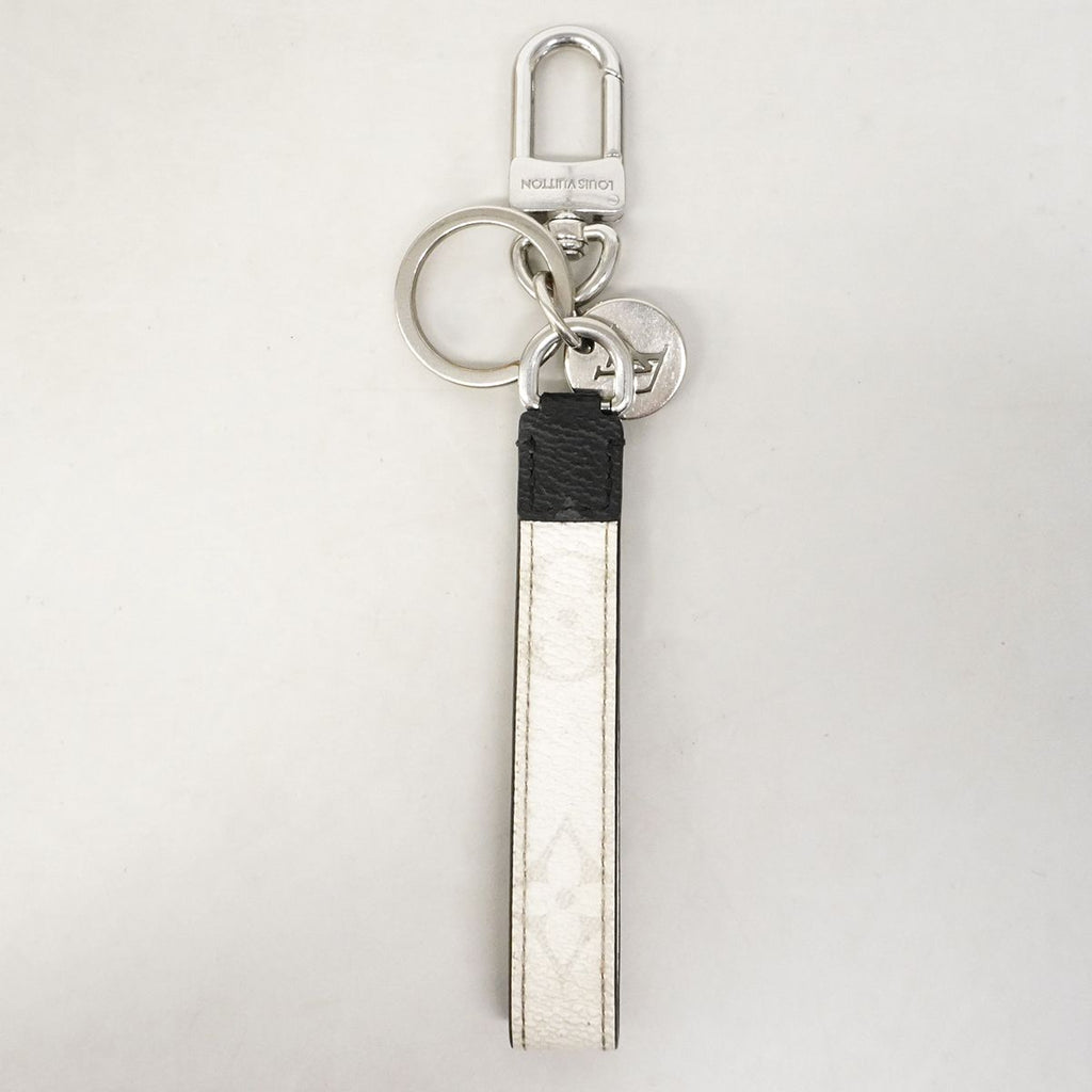 Louis Vuitton Key Holder Charm Monogram Eclipse White Dragonne — view 7