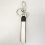 Louis Vuitton Key Holder Charm Monogram Eclipse White Dragonne — view 7