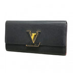 Louis Vuitton Wallet Taurillon Portefeuille Capucines Noir