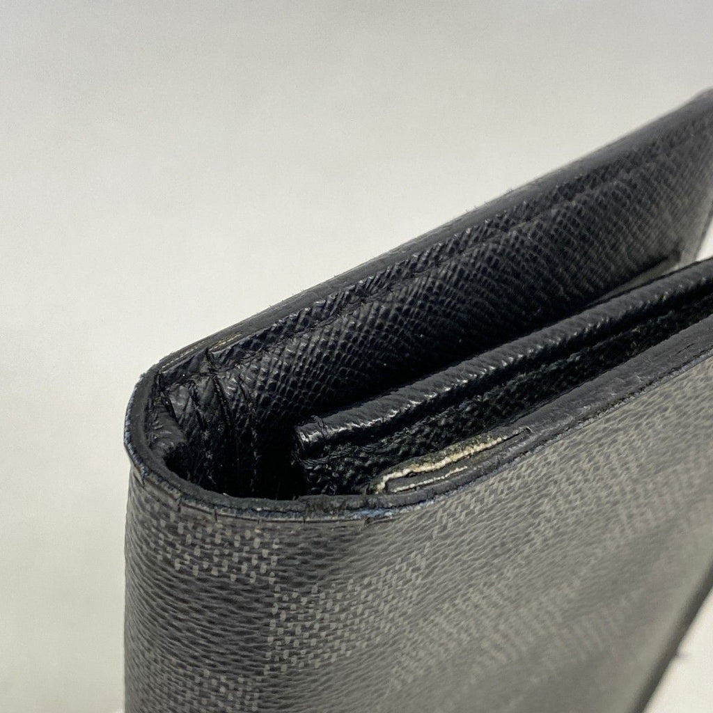 Louis Vuitton Wallet Damier Graphite Portefeuille Brazza Black — view 5