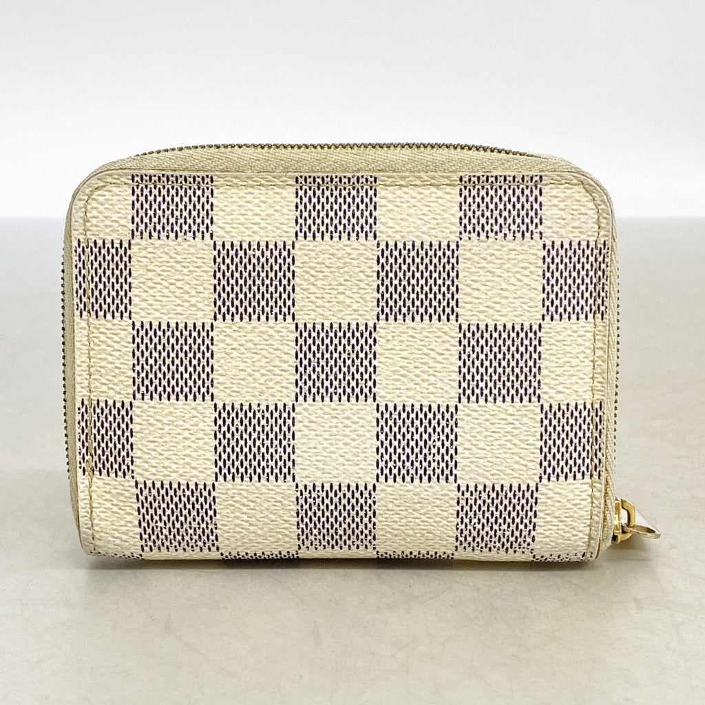 Louis Vuitton Coin Case Damier Azur Zippy Purse White — view 8
