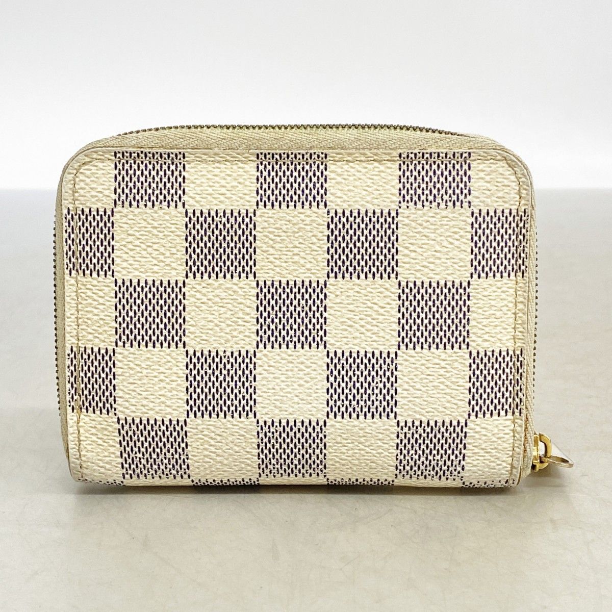 Louis Vuitton Coin Case Damier Azur Zippy Purse White — view 8