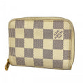 Louis Vuitton Coin Case Damier Azur Zippy Purse White