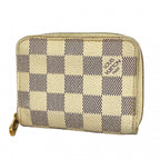 Louis Vuitton Coin Case Damier Azur Zippy Purse White
