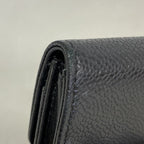 Chanel Coin Case Caviar Leather Black Silver — view 6