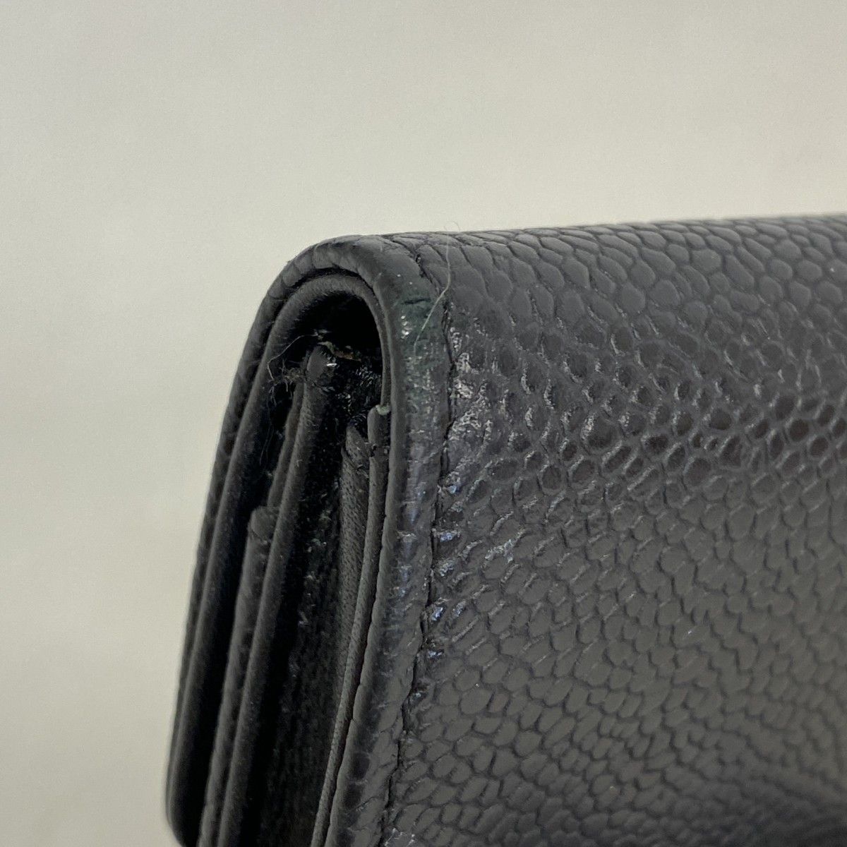 Chanel Coin Case Caviar Leather Black Silver — view 6
