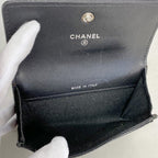 Chanel Coin Case Caviar Leather Black Silver — view 3