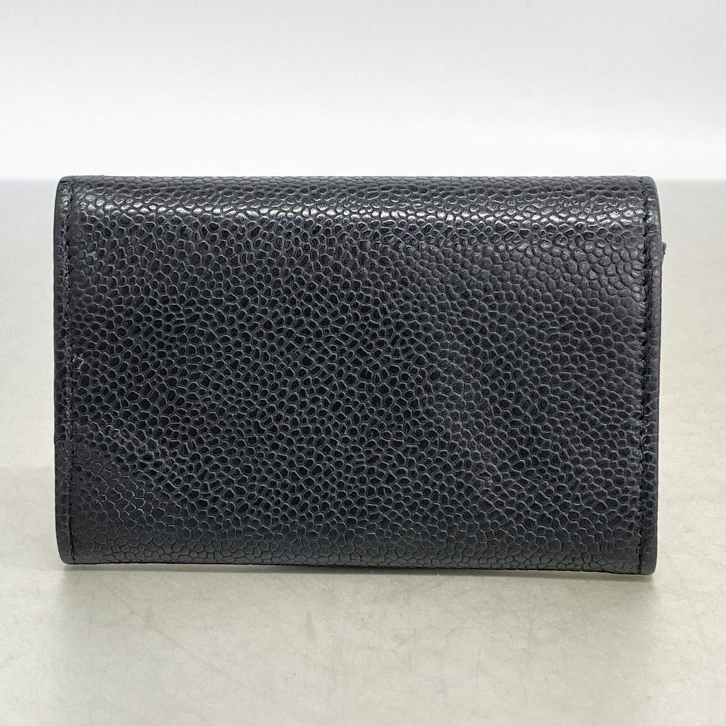 Chanel Coin Case Caviar Leather Black Silver — view 7