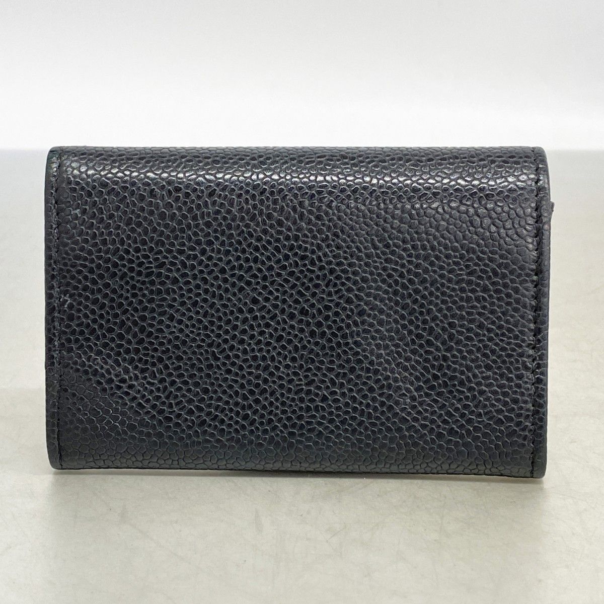 Chanel Coin Case Caviar Leather Black Silver — view 7