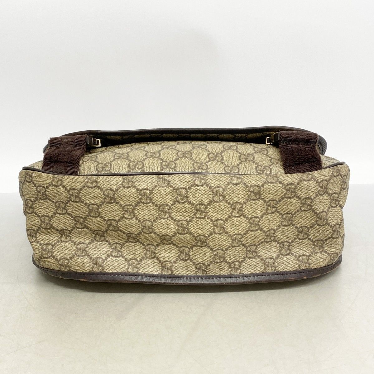 Gucci Shoulder Bag GG Supreme Brown Champagne Gold — view 3