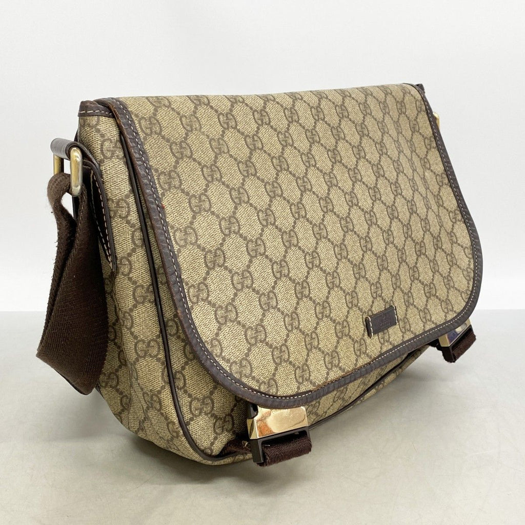 Gucci Shoulder Bag GG Supreme Brown Champagne Gold — view 2