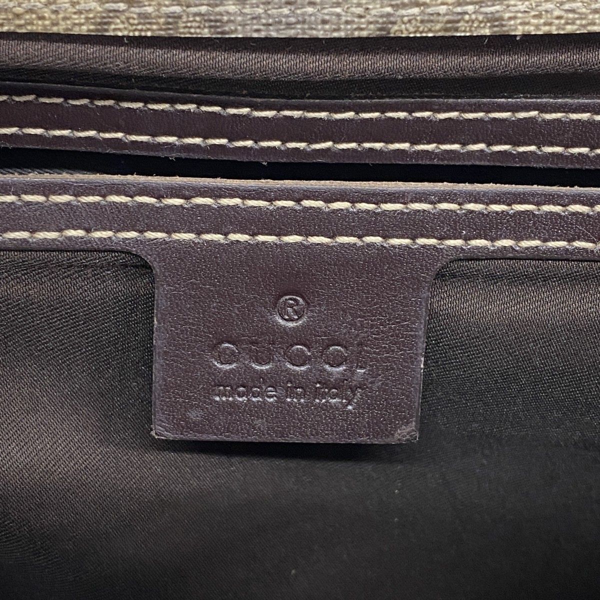 Gucci Shoulder Bag GG Supreme Brown Champagne Gold — view 5