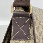 Gucci Shoulder Bag GG Supreme Brown Champagne Gold — view 8