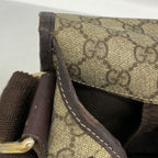 Gucci Shoulder Bag GG Supreme Brown Champagne Gold — view 7