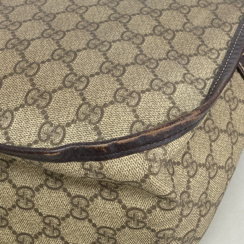 Gucci Shoulder Bag GG Supreme Brown Champagne Gold — view 6