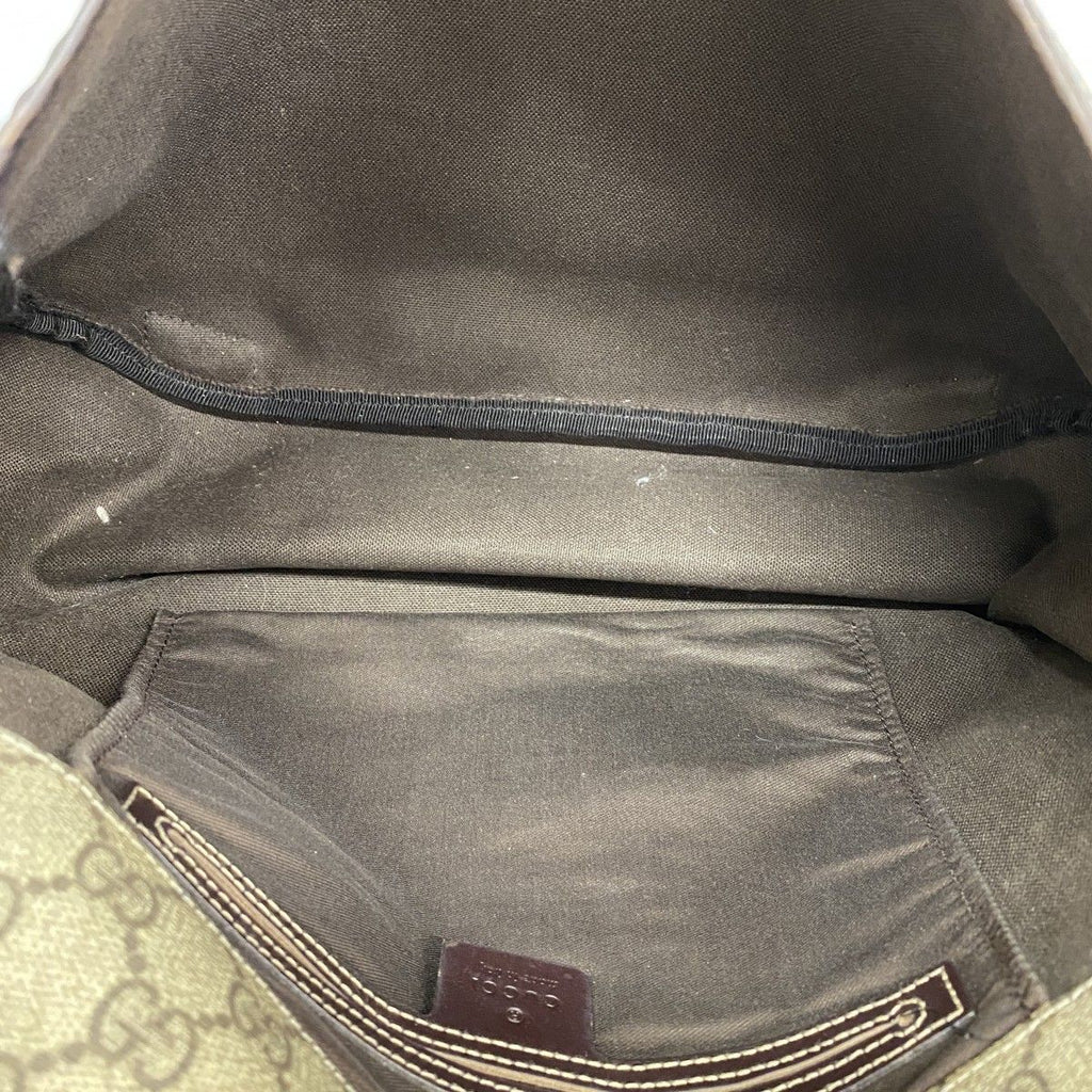 Gucci Shoulder Bag GG Supreme Brown Champagne Gold — view 4