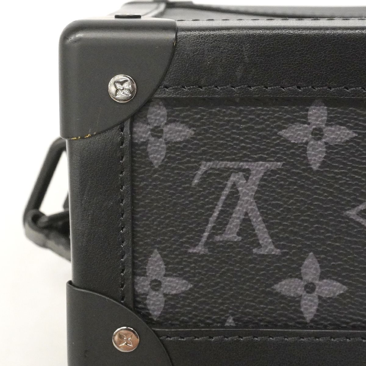 Louis Vuitton Shoulder Bag Monogram Eclipse Soft Trunk Black — view 6