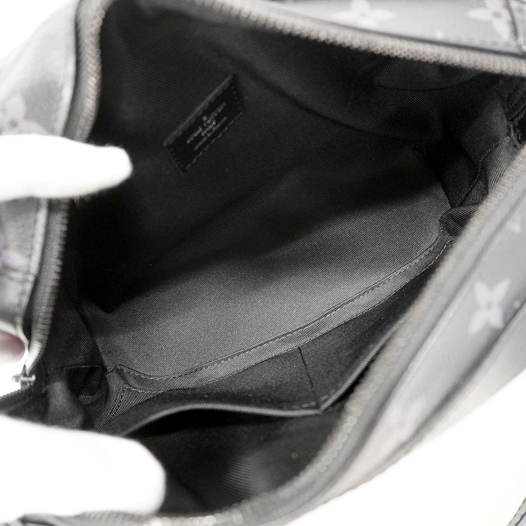 Louis Vuitton Shoulder Bag Monogram Eclipse Soft Trunk Black — view 4