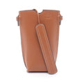 Loewe Shoulder Bag Gate Pocket Brown Leather