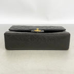 Chanel Shoulder Bag Quilted Lambskin Black Gold — view 3