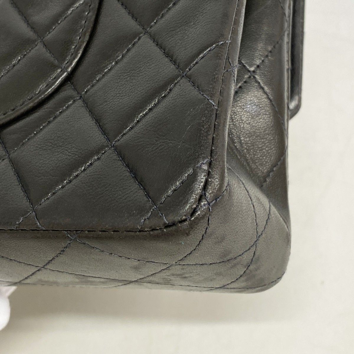 Chanel Shoulder Bag Quilted Lambskin Black Gold — view 6