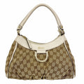 Gucci Handbag GG Canvas Abbey Beige Champagne Gold