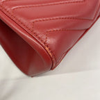 Gucci Handbag GG Marmont Leather Red Gold 2-Way — view 6