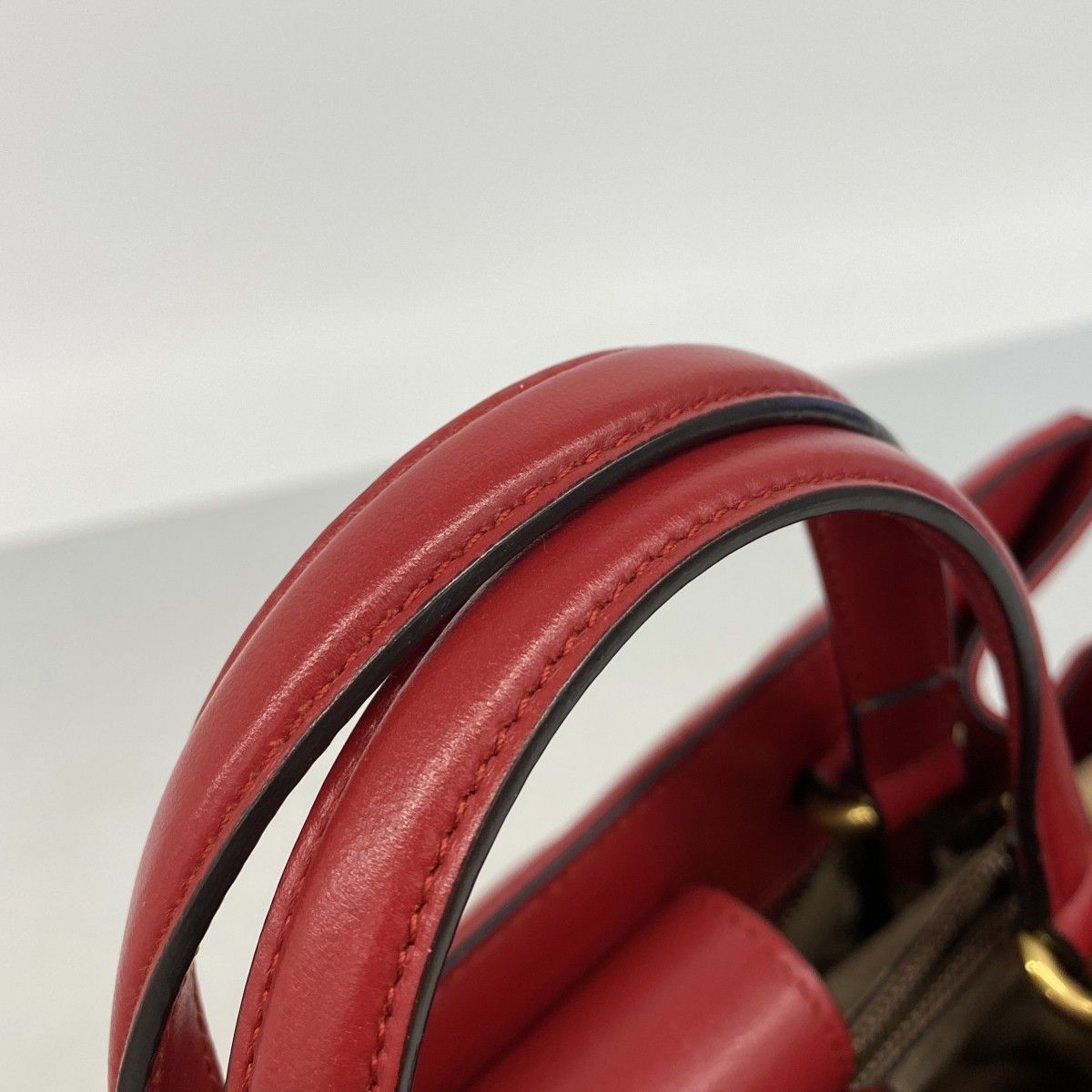 Gucci Handbag GG Marmont Leather Red Gold 2-Way — view 8