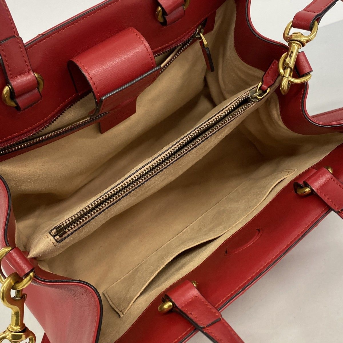 Gucci Handbag GG Marmont Leather Red Gold 2-Way — view 4
