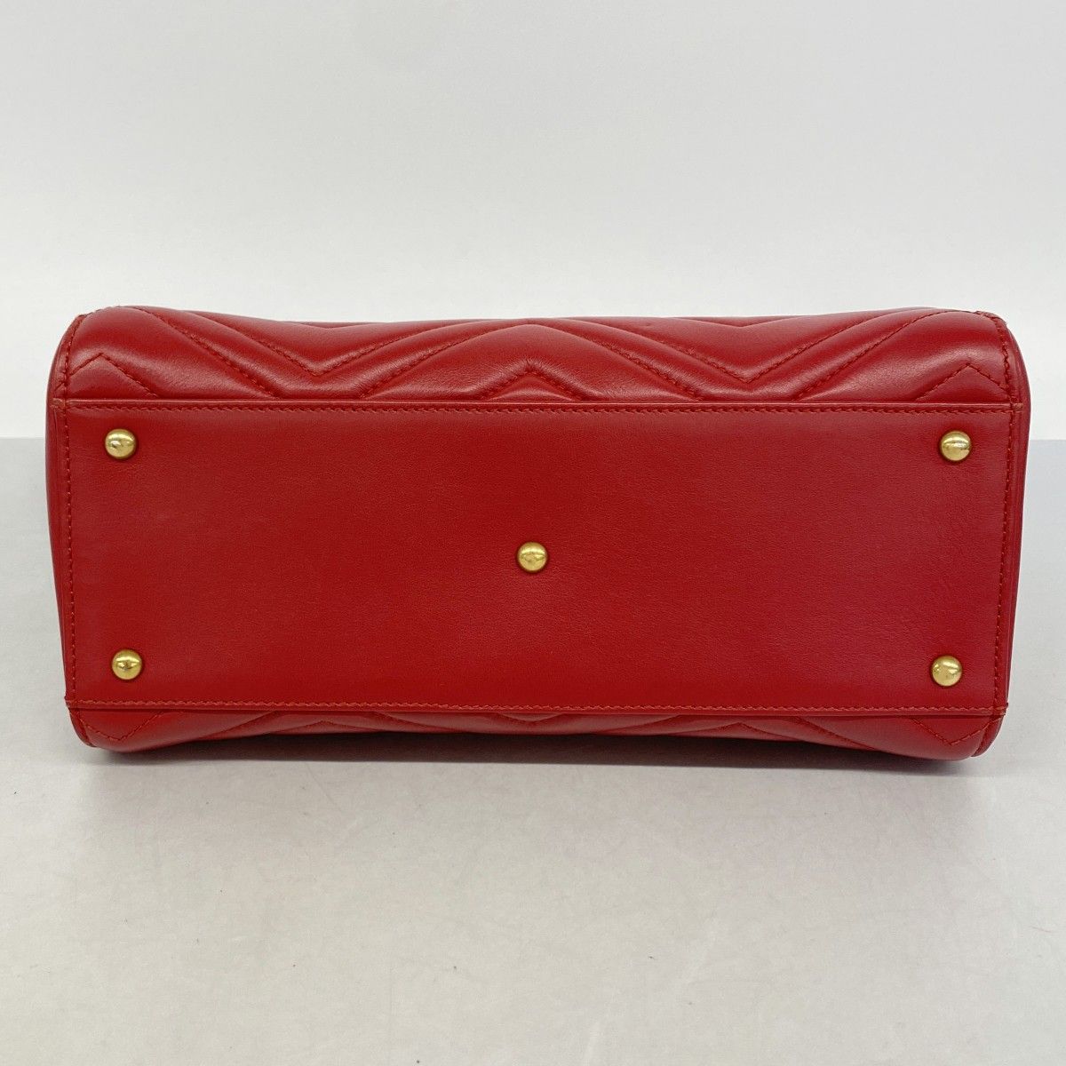 Gucci Handbag GG Marmont Leather Red Gold 2-Way — view 3