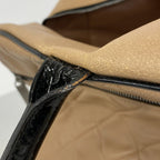 Chanel Boston Bag Sports Leather Brown Silver — view 8