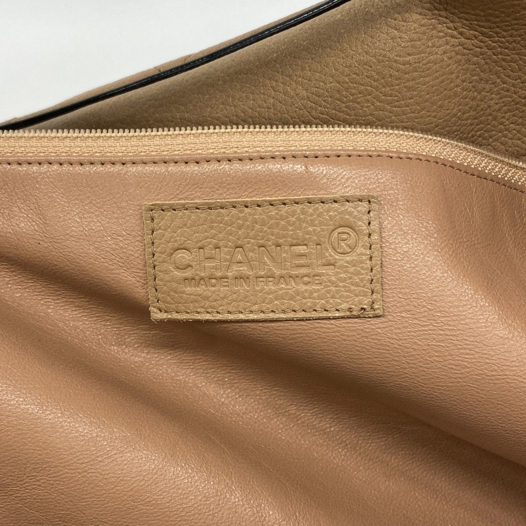 Chanel Boston Bag Sports Leather Brown Silver — view 5